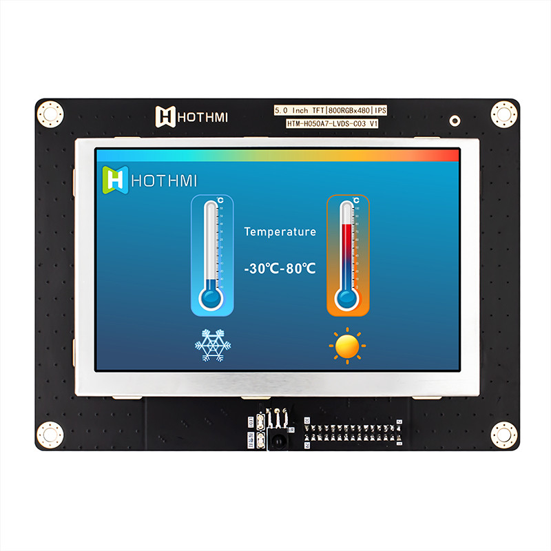 5.0 Inch IPS 800x480 Wide Temperature TFT LCD Module Display Panel LVDS