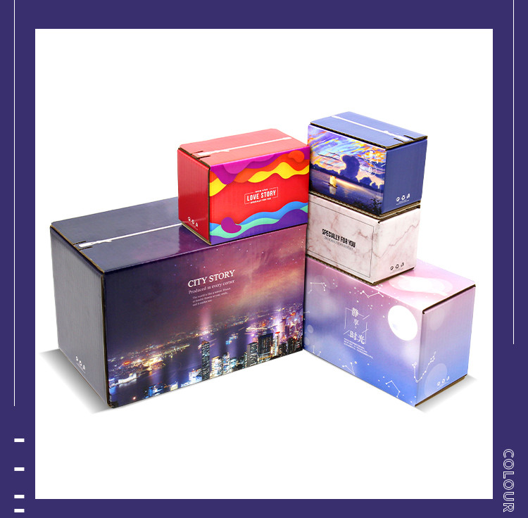 Rectangle CMYK 4C Printing Corrugated Mailing Boxes Food Grade