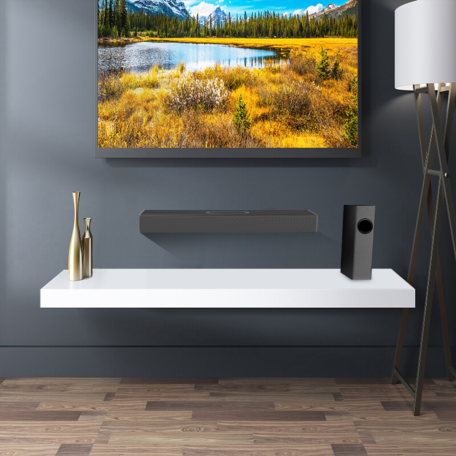 Home Entertainment 5.0 Bluetooth Soundbar With Subwoofer 50Hz-20KHz Audio
