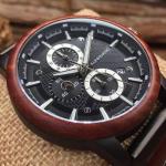 220mm Luminous 3ATM Waterproof Wooden Quartz Watch