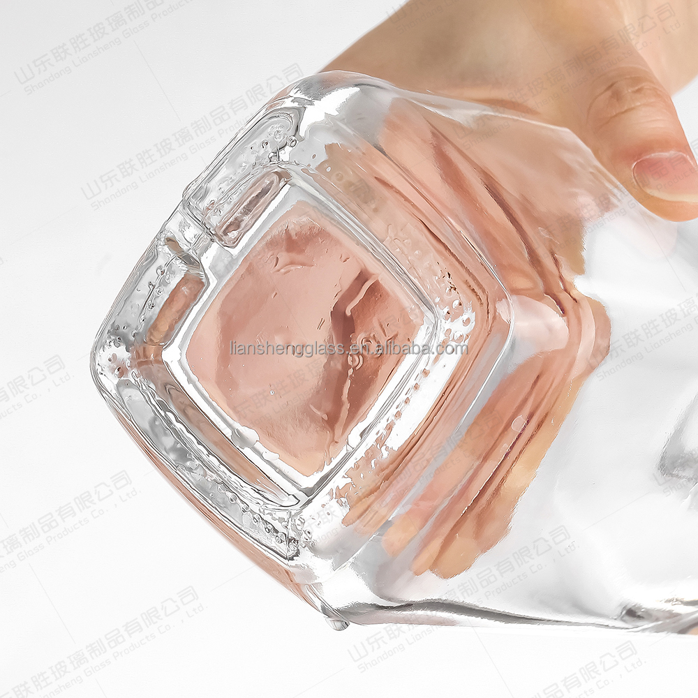 Glass Lid Sealing Type 200ml Clear Empty Rum Whisky Spirit Vodka Bottle