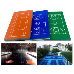 Quality IAAF PU Sports Flooring For Volleyball Badminton Court wholesale