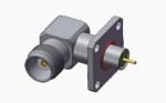 TNC Hermetic Female Right Angle 4-Hole Flange RF Connector for Microstrip