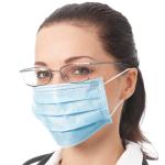 Disposable Half Surgical Face Masks , Respirator Dust Mask 50 Pcs