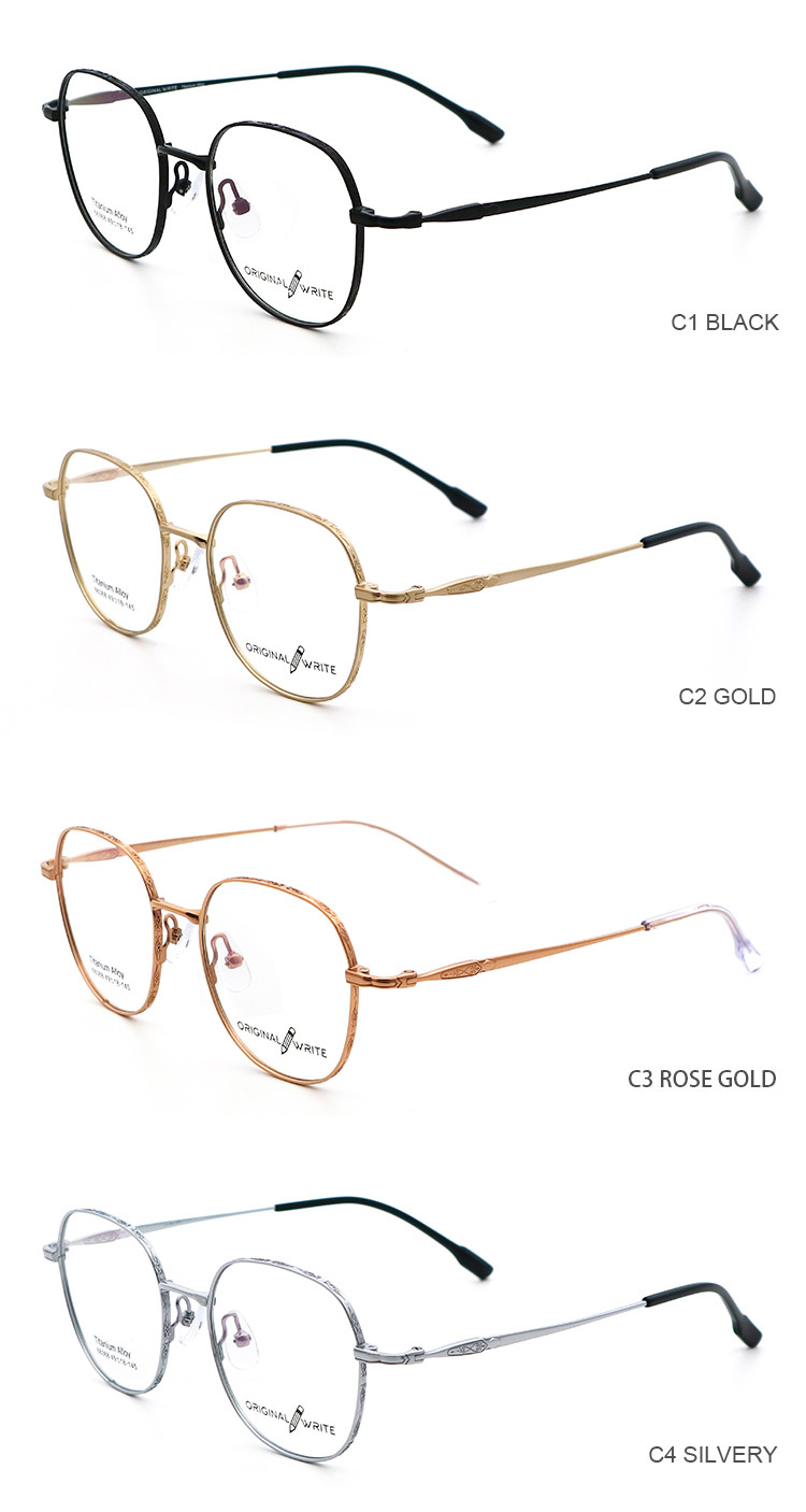 Trendy Designer IP Plating Β Titanium Glasses Frame Unisex 66368