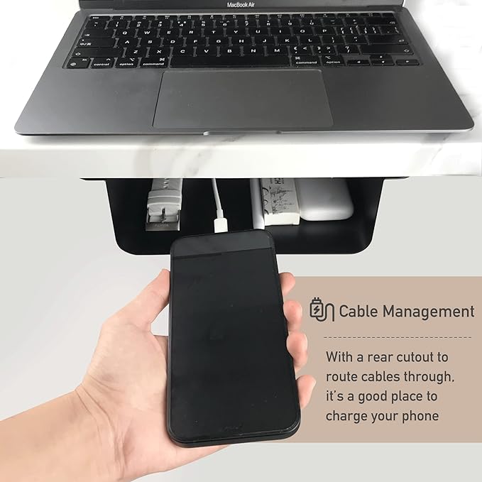 Stocked Under Desk Drawer Storage for Black Gaming Desk Sit Stand Desk Workstations