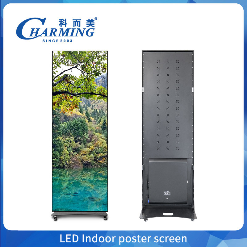 High Refresh 4K LED Stand Poster Display P1.86 P2 P2.5 Indoor Panel Player LED Screen Poster Display for Shopping Mall
