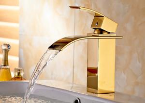 Quality Single Handle Bathroom Basin Faucets Hot And Cold Water ROVATE Long Service Life wholesale
