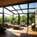 Comfortable Customized Sunbathing Room , Aluminum Alloy Sunshine Sunroom