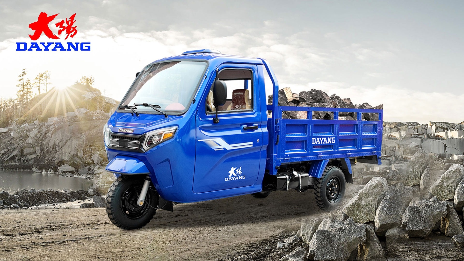 Motorized Gasoline Cargo Tricycle for Adults 1 Passenger High Curb Weight ≥500kg