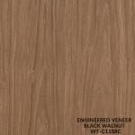 Reconstituted Wood Veneer Walnut Flat Cut Crown Grain 0.15-0.6mm Brown For Door