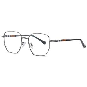 Quality Transparent Lens Acetate Metal Glasses Large Frame Eyeglasses 5 Color wholesale