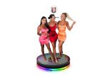 Transparent Glass 360 Camera Booth Adjustable 360 Photo Booth Photos RGB