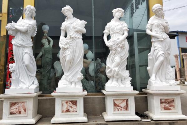 Nice garden stone statues four season marble sculpture stone sculptures,China