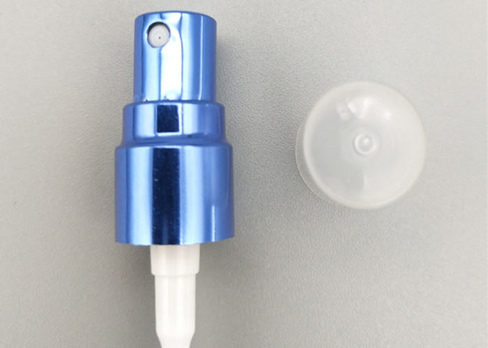 Shiny Blue Atomiser 24/410 Mist Sprayer With Shiny Aluminum Collar