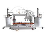 Four Head Silicone Glue Coating Machine Double Barrel Double Station
