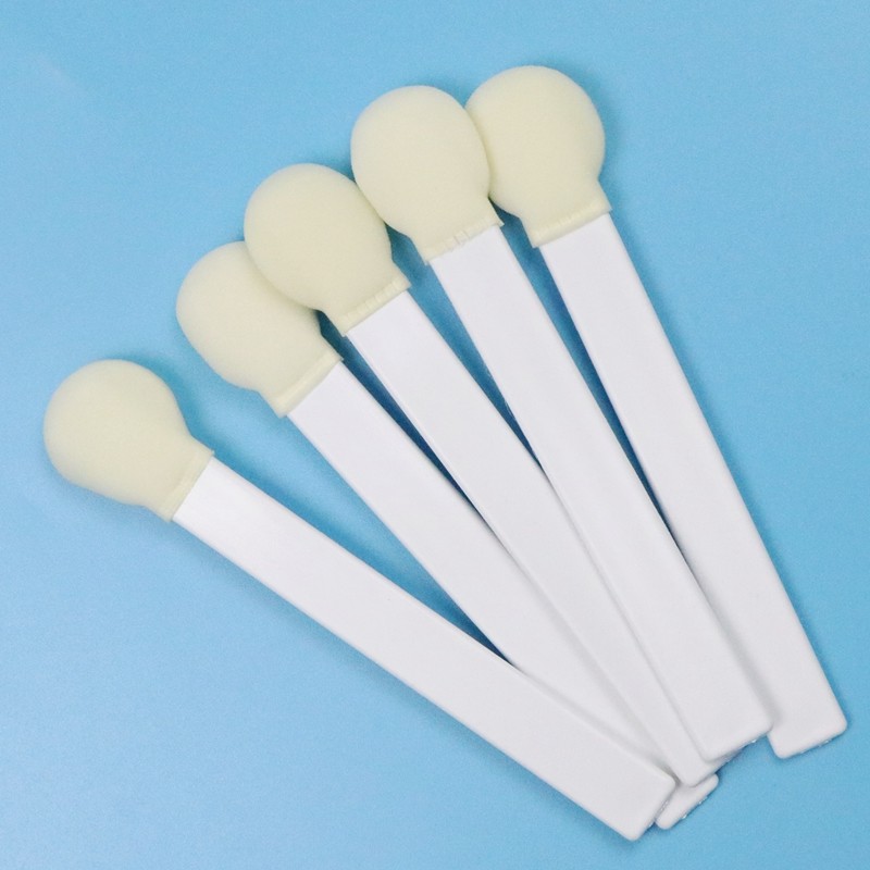 145mm White PP Stick 30mm Big Round Head Sponge Stick Medical Foam Swab Applicator