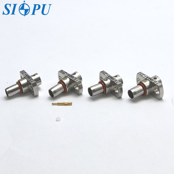 SBMA Male Flange Mounted RF Coaxial Connector For 1 # Semi Steel Or Semi Flexible Cable