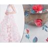 Buy cheap Red color Polyester 3D flower embroidered Lace fabric for bridal dress from wholesalers