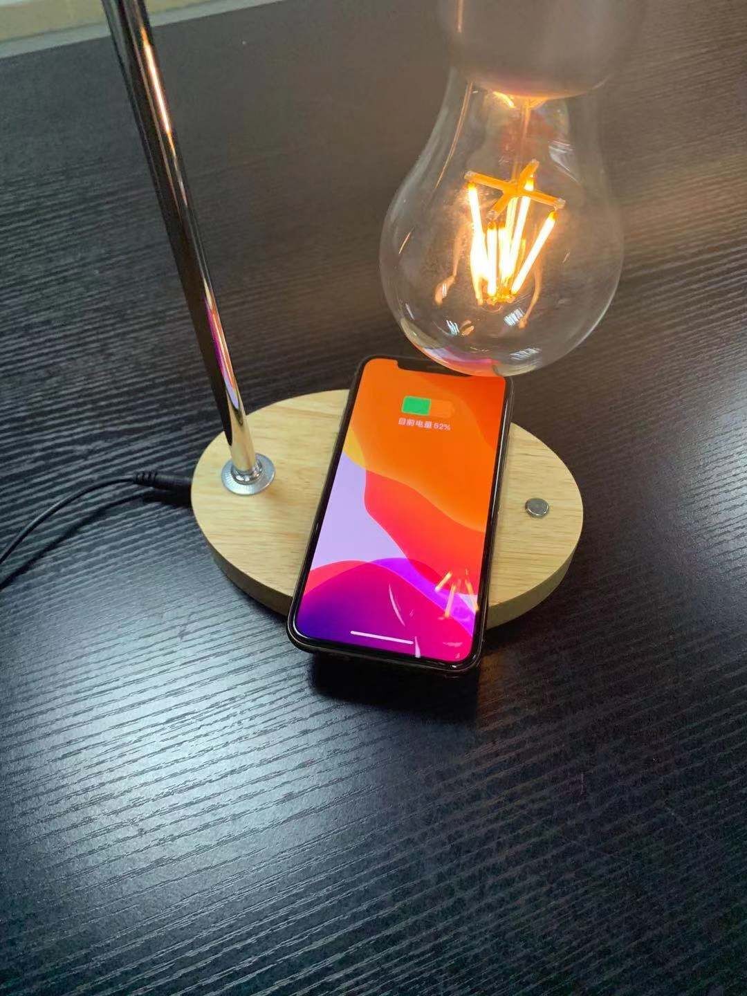 factory sale magnetic levitation wirless charing for cellphone lamp light night bulb gift