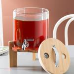 5L Lead Free Borosilicate Glass Beverage Jar Drinking Dispenser For Banquet