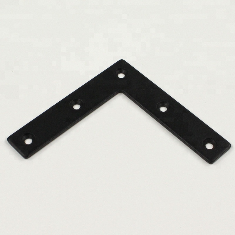 L Shaped Flat Corner Brace Carbon Steel Angle Brackets Repair Plate Connector Fastener