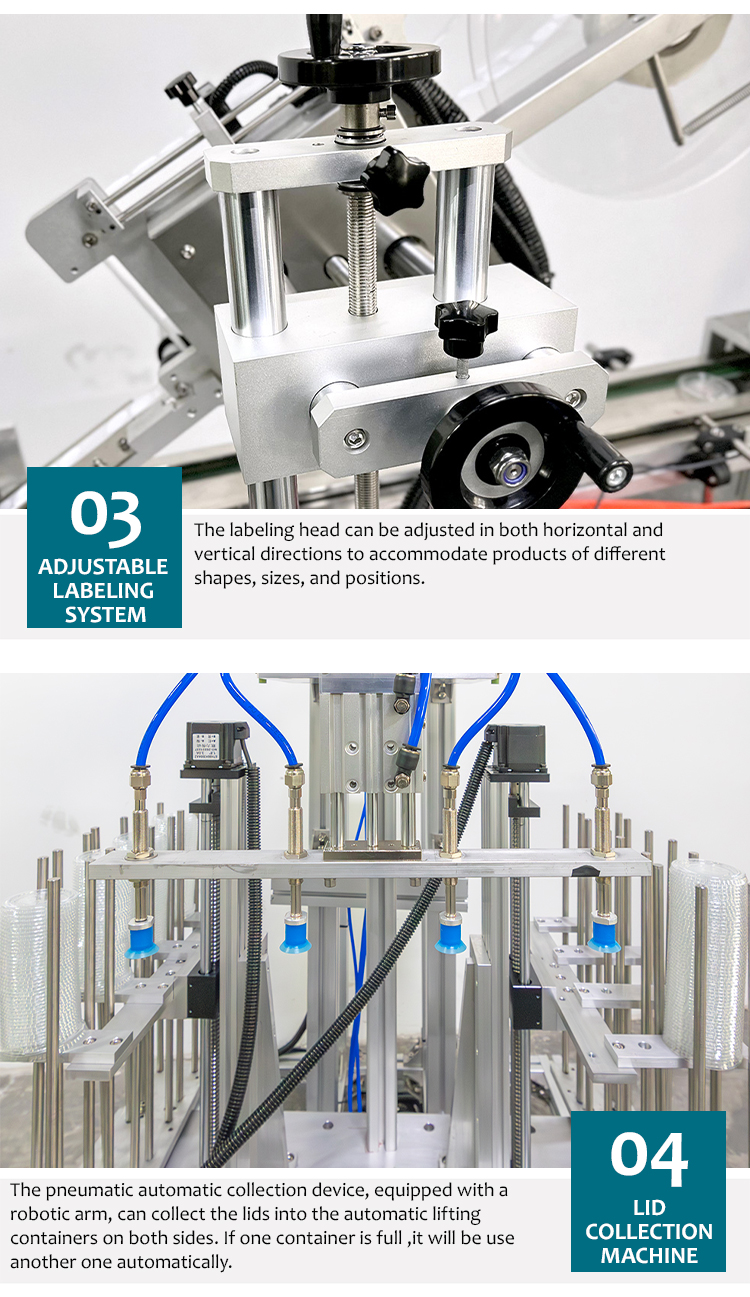 YIMU YM210 Automatic LABELING MACHINE for Storage Box Glass Jar Food Container Plastic Lid