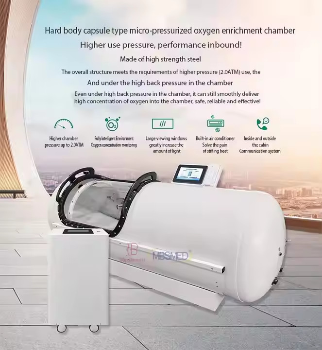 HBOT 1.5 ATA 2 ATA 3 ATA HBOT Chambers Dual Single Person Hard Shell Oxygen Therapy Solution Hyperbaric Oxygen Chamber