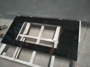 Quality Absolute Black Granite Countertop , Prefab Black Stone Countertops For Bathroom wholesale