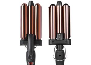 Quality ROHS Three Barrel Hair Waver , 110-220V Professional Hair Styler wholesale