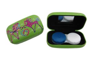 Quality Iron Contact Lens Case High End PU Material Lightweigt Custom Logo wholesale