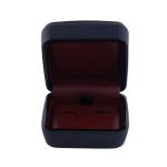 Black Cufflink Gift Box with burgundy inside , Leather Cufflink Box