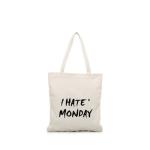 Reusable Durable White Canvas Screen Printed Tote Bags Customized