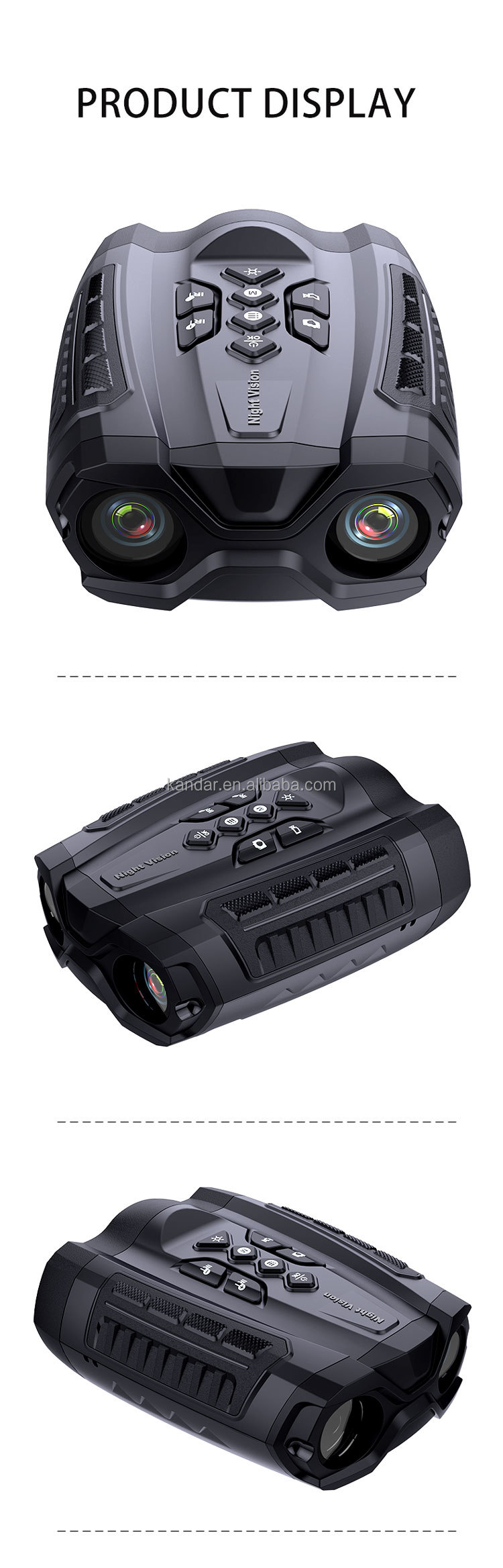 5V/1.0A Power Supply 5D Infrared Night Vision Zoom Binocular with 7-Seed Infrared Filter