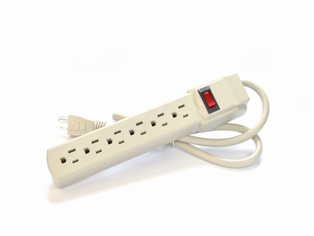 Beige 6 Outlet North American Standard Electric Extension Sockets Power Strip Socket 14AWG Cable 3FT for Home Appliances