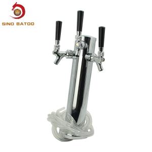 Quality All Brushed Stianless Steel 3 Faucet Draft Beer Tower wholesale