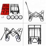 Steel Tube 25*10*0.7CM Portable Beach Trolley for Outdoor Garden Moving Utility