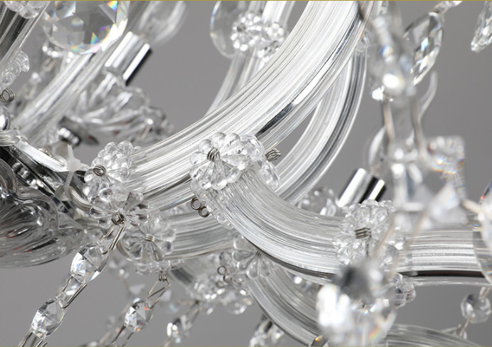 LED E14 Crystal Candle Chandelier 5 To 10m2 High Light Transmittance