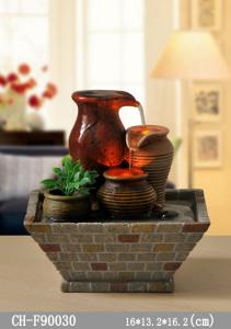Quality Classical Three Cups North American Style Home Interiors Decoration Tv Cabinet Living Room Water Fountain With LED wholesale