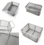 316 Stainless Steel Wire Mesh Basket Rectangle Shape ISO9001 Certificate