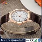 wholesale Pu watch Round dial alloy case quartz watch fashion watch concise