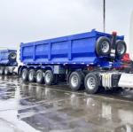 3/4 Axle Air Suspension Rear Tipping Dump Semi-trailer