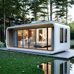 Apple Cabin House Galvanized Steel Frame and Metal Carved Panel for Dependable