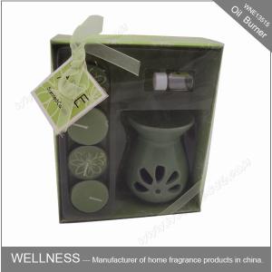 Quality Sweet Smelling Ceramic Scented Oil Burner With Small Candle In The Box wholesale