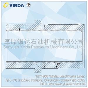Quality 12T1600 Triplex Mud Pump Parts Liner Piston Pump Chromium Content 26-28% wholesale