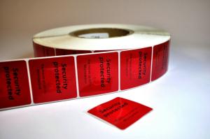 Quality EAS RF Security Labels Aluminum Hot Melt Adhesive / Rubber-Based For Frozen Products wholesale