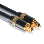 Toslink Digital Cable OB6.0 PVC Rope Plated Black Metal Rim Golden Interface 1