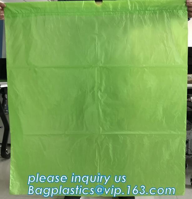 Disposable biohazard infectious plastic drawstring medical waste bag, Promotional mini biohazard drawstring packaging ba