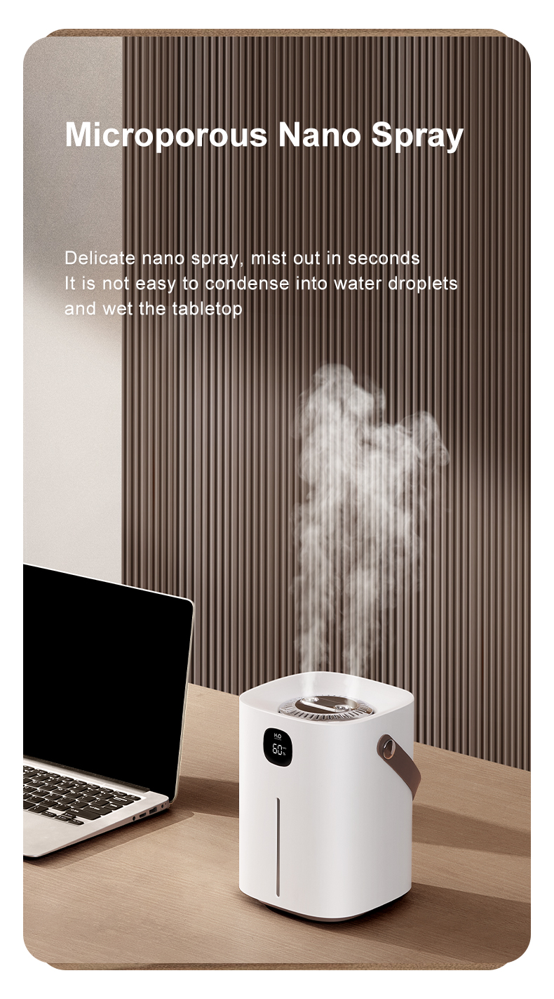 HOMEFISH 2000ml/2L Room Humidifier H2O Air Humidifier 4000mah