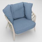 Woven Rope Single Seat UV Resistance Garden Sofa Set